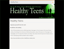 Tablet Screenshot of healthyteens.webnode.com