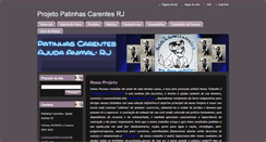 Desktop Screenshot of patinhascarentes.webnode.com.br